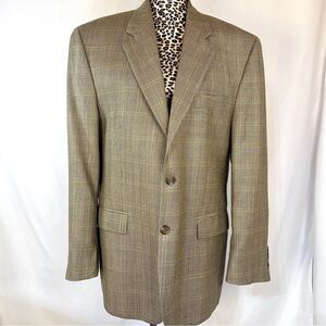 Ralph Lauren Men's Tan Checkered Blazer